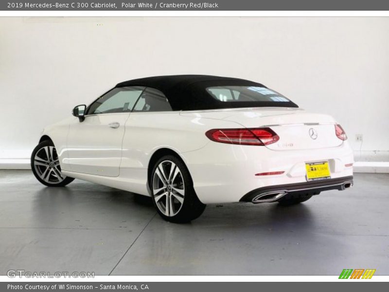 Polar White / Cranberry Red/Black 2019 Mercedes-Benz C 300 Cabriolet