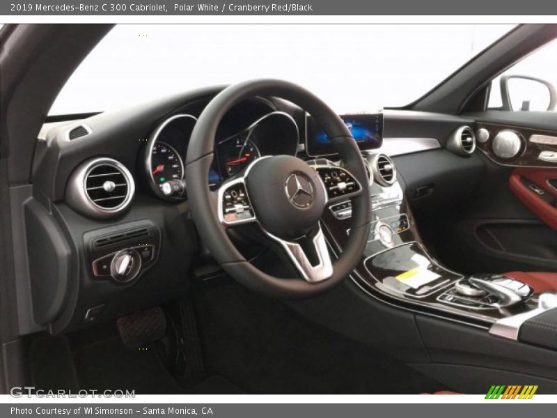 Polar White / Cranberry Red/Black 2019 Mercedes-Benz C 300 Cabriolet