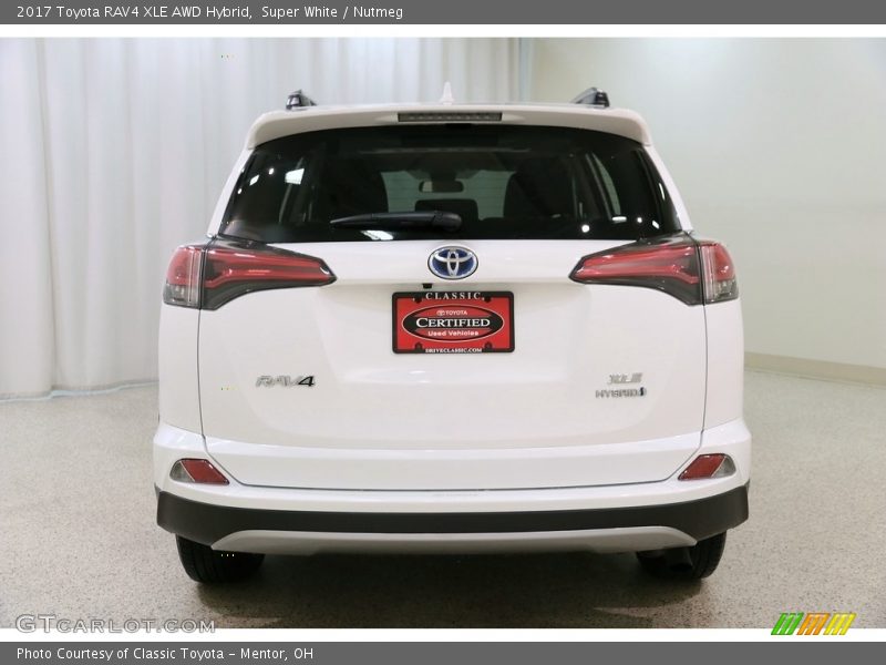Super White / Nutmeg 2017 Toyota RAV4 XLE AWD Hybrid