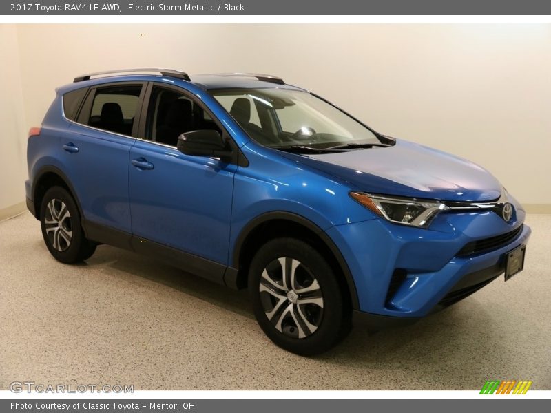 Electric Storm Metallic / Black 2017 Toyota RAV4 LE AWD