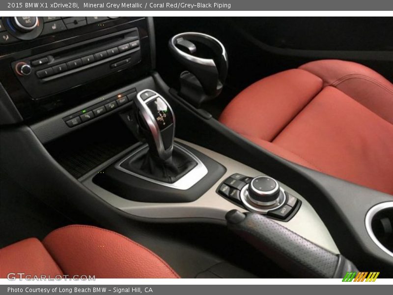 Mineral Grey Metallic / Coral Red/Grey-Black Piping 2015 BMW X1 xDrive28i