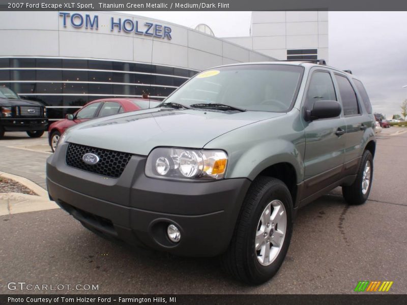 Titanium Green Metallic / Medium/Dark Flint 2007 Ford Escape XLT Sport