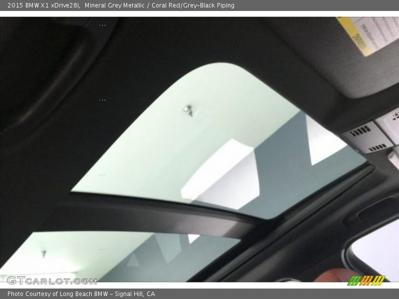 Mineral Grey Metallic / Coral Red/Grey-Black Piping 2015 BMW X1 xDrive28i