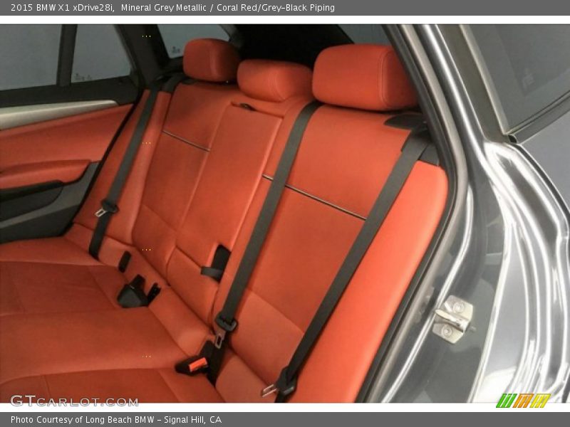Mineral Grey Metallic / Coral Red/Grey-Black Piping 2015 BMW X1 xDrive28i