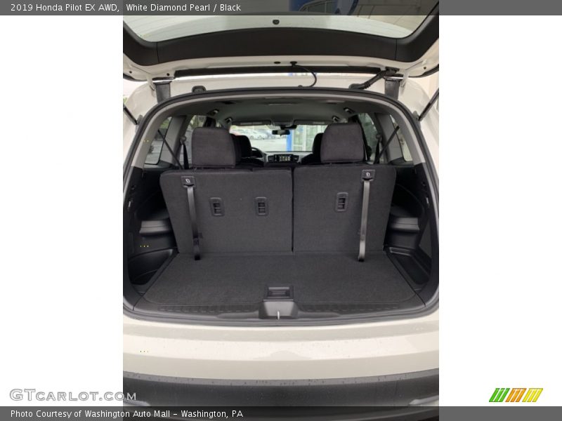 White Diamond Pearl / Black 2019 Honda Pilot EX AWD