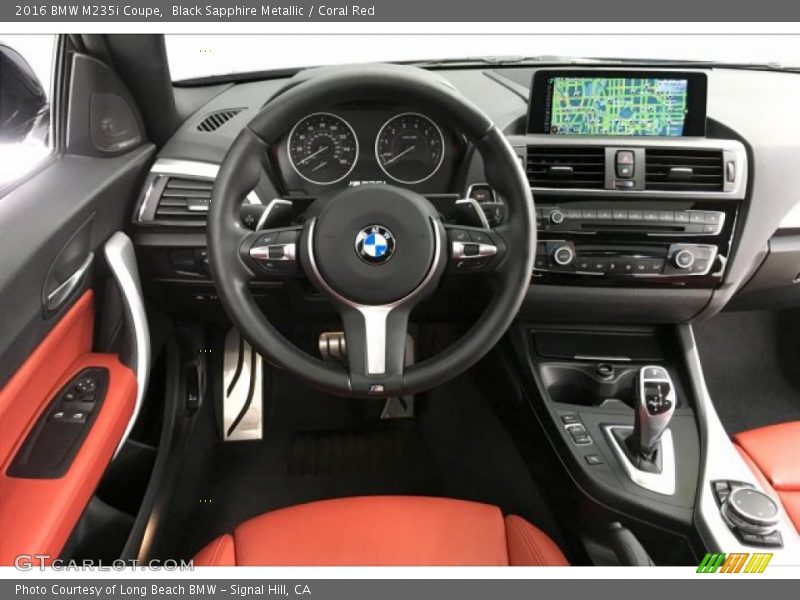 Black Sapphire Metallic / Coral Red 2016 BMW M235i Coupe