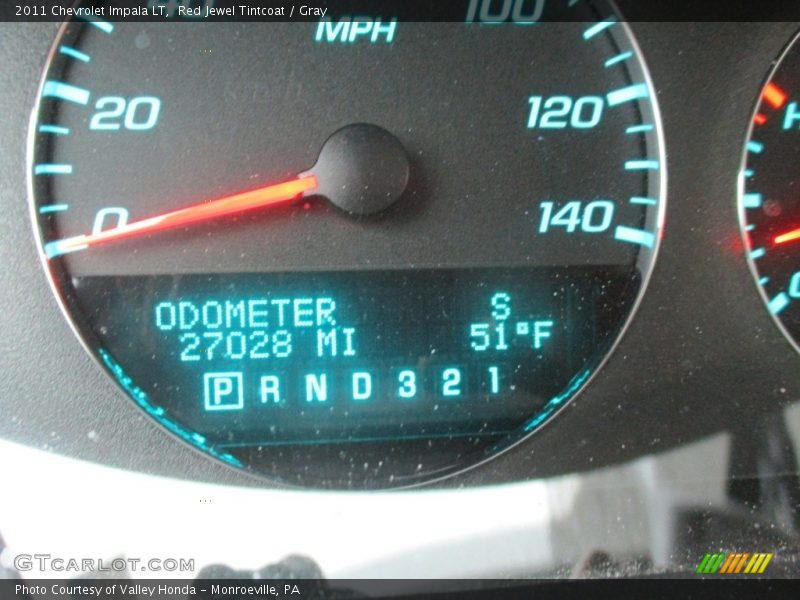 Red Jewel Tintcoat / Gray 2011 Chevrolet Impala LT