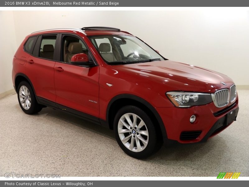 Melbourne Red Metallic / Sand Beige 2016 BMW X3 xDrive28i