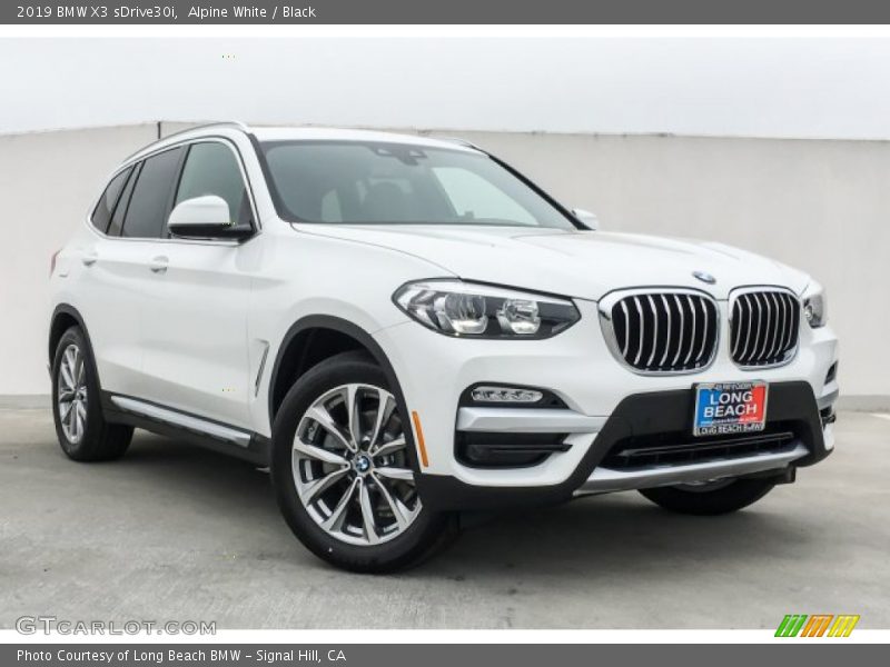 Alpine White / Black 2019 BMW X3 sDrive30i