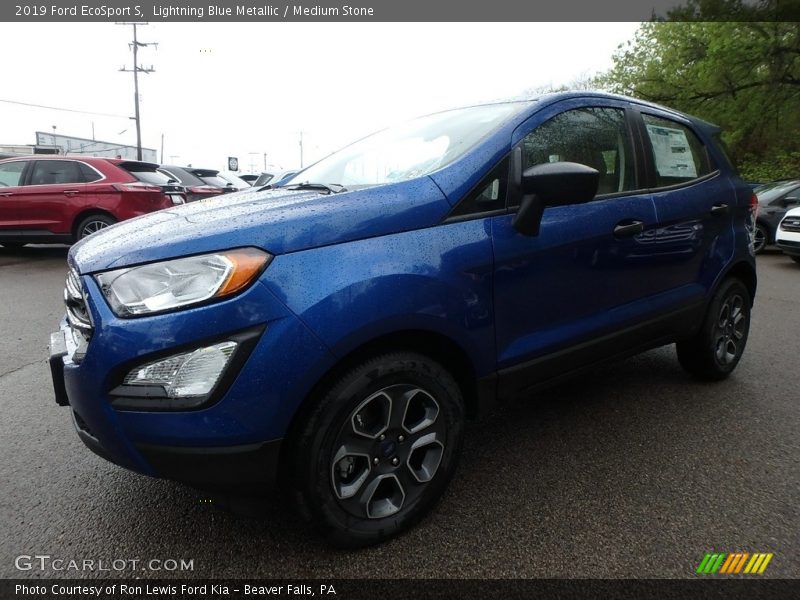 Lightning Blue Metallic / Medium Stone 2019 Ford EcoSport S