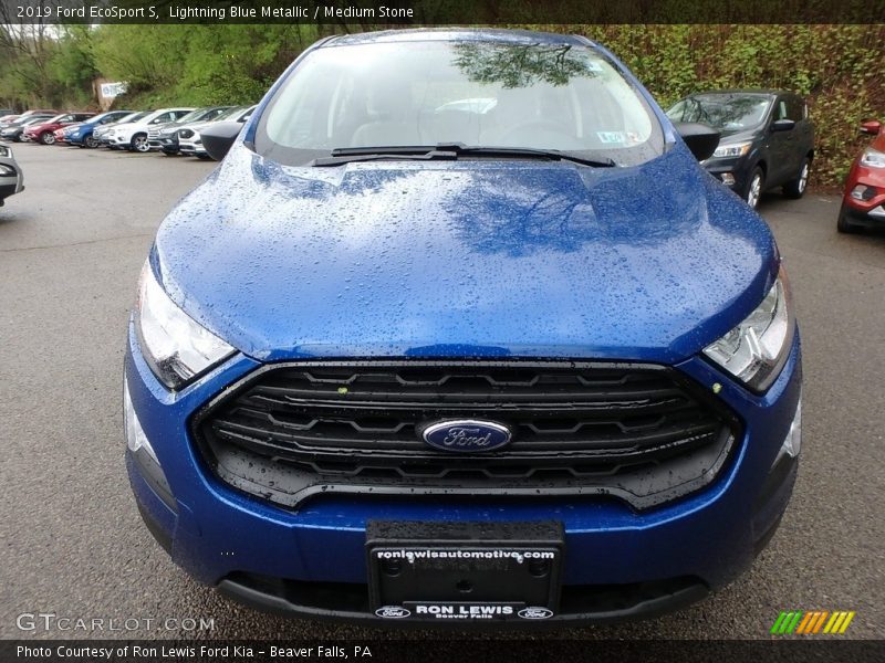 Lightning Blue Metallic / Medium Stone 2019 Ford EcoSport S