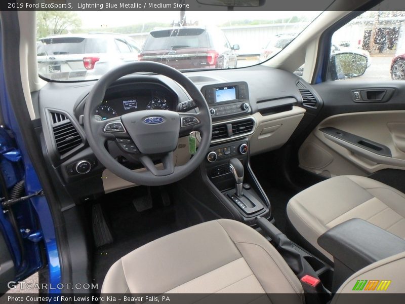 Lightning Blue Metallic / Medium Stone 2019 Ford EcoSport S