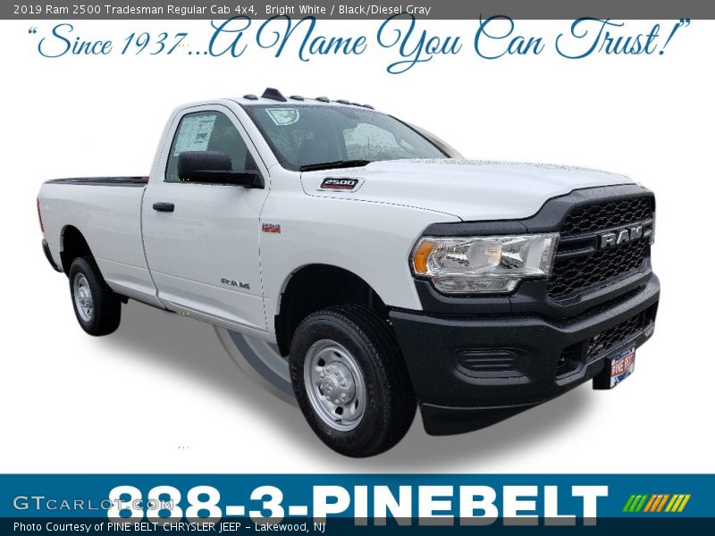 Bright White / Black/Diesel Gray 2019 Ram 2500 Tradesman Regular Cab 4x4