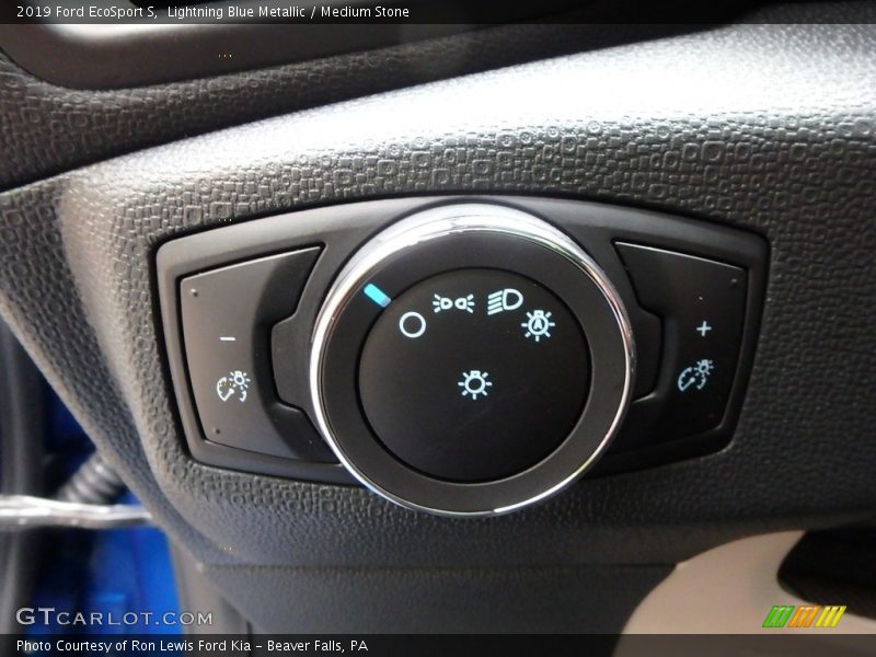 Lightning Blue Metallic / Medium Stone 2019 Ford EcoSport S