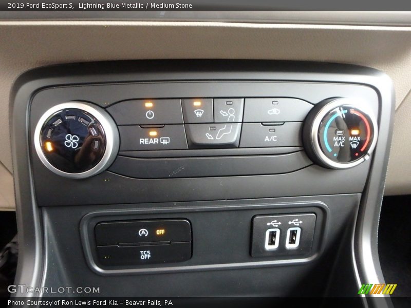 Lightning Blue Metallic / Medium Stone 2019 Ford EcoSport S