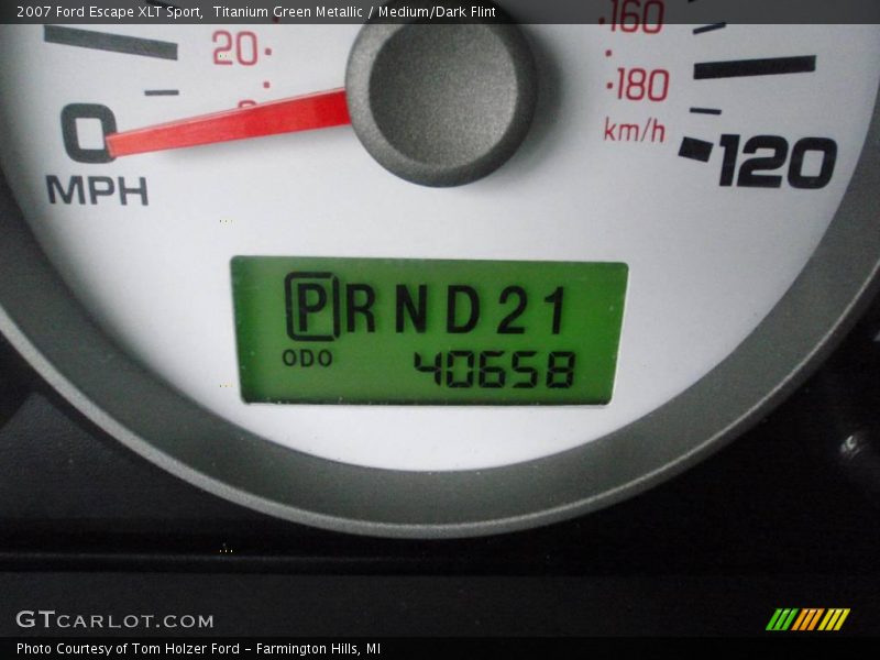 Titanium Green Metallic / Medium/Dark Flint 2007 Ford Escape XLT Sport