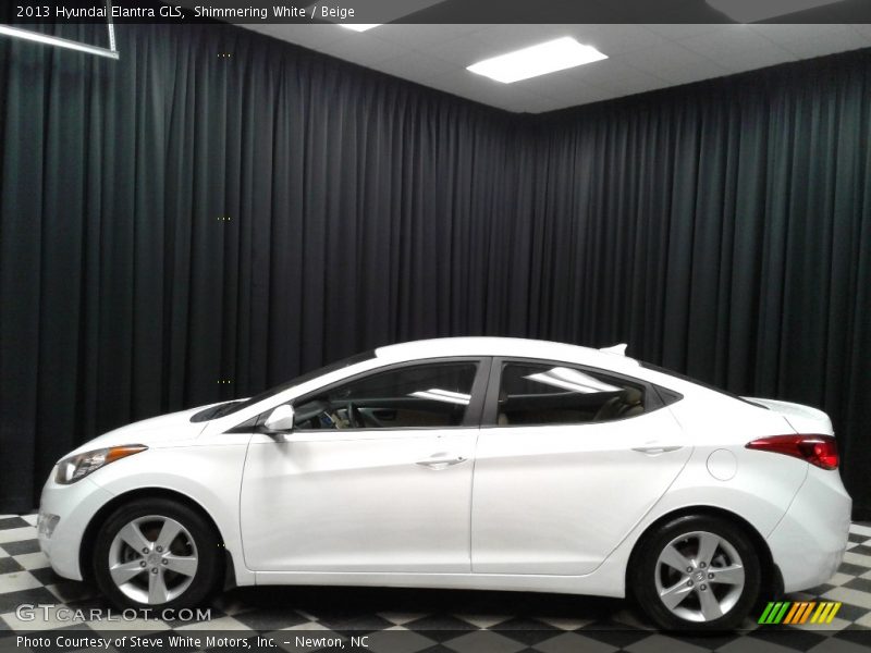 Shimmering White / Beige 2013 Hyundai Elantra GLS