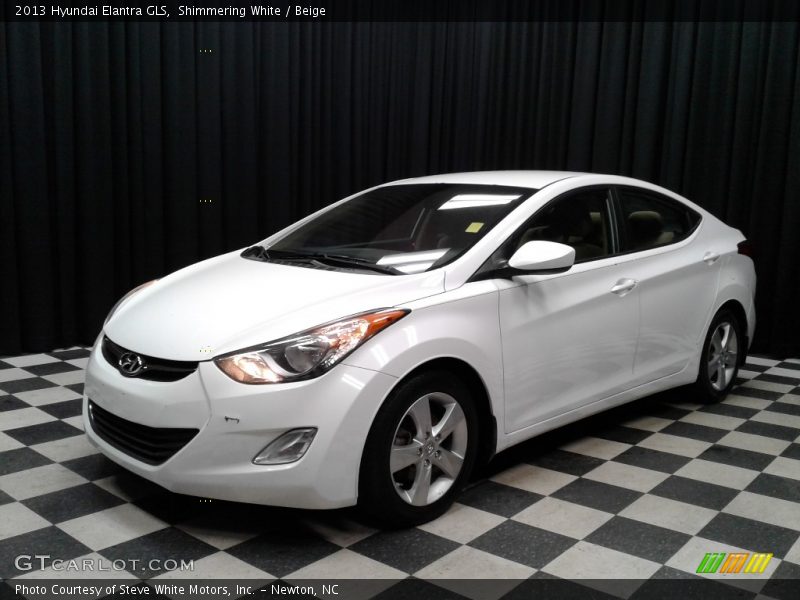 Shimmering White / Beige 2013 Hyundai Elantra GLS