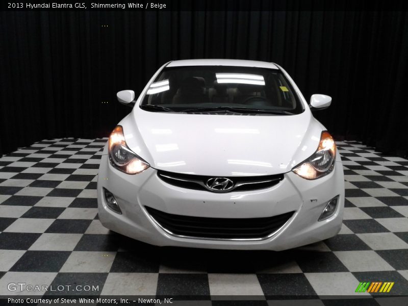 Shimmering White / Beige 2013 Hyundai Elantra GLS