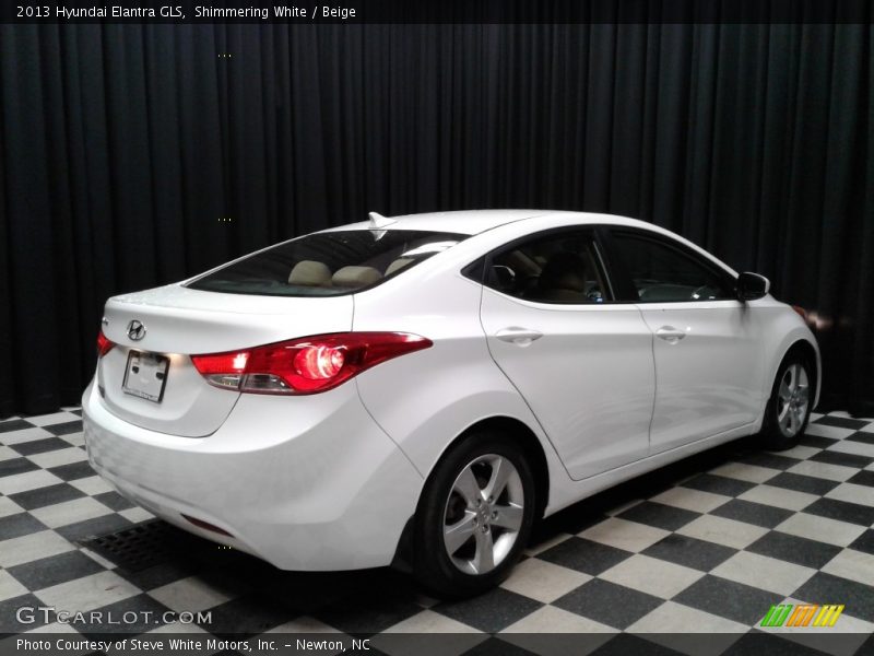 Shimmering White / Beige 2013 Hyundai Elantra GLS