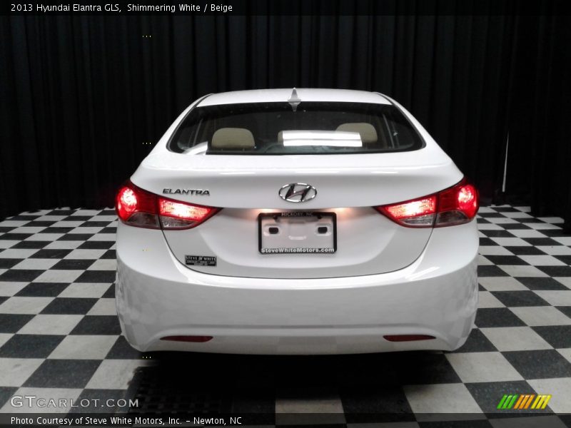 Shimmering White / Beige 2013 Hyundai Elantra GLS