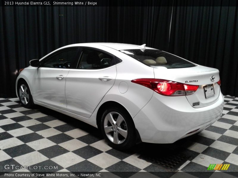 Shimmering White / Beige 2013 Hyundai Elantra GLS