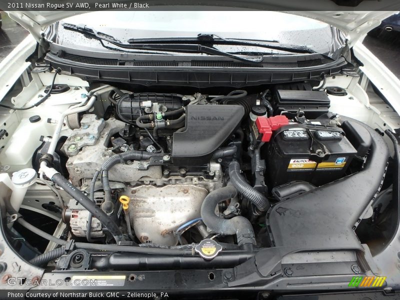 Pearl White / Black 2011 Nissan Rogue SV AWD