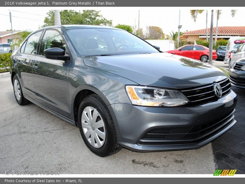 Platinum Grey Metallic / Titan Black 2016 Volkswagen Jetta S