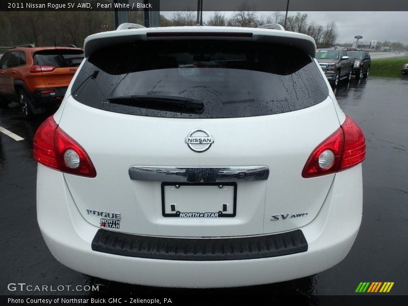 Pearl White / Black 2011 Nissan Rogue SV AWD