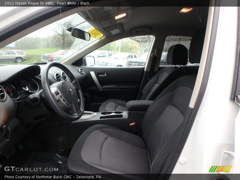 Pearl White / Black 2011 Nissan Rogue SV AWD