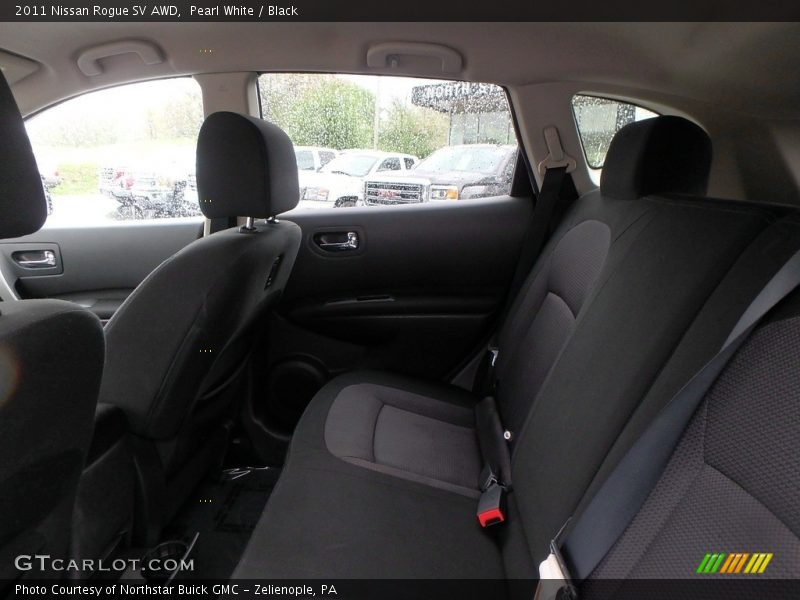 Pearl White / Black 2011 Nissan Rogue SV AWD