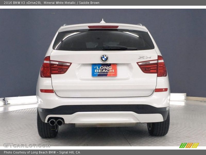 Mineral White Metallic / Saddle Brown 2016 BMW X3 xDrive28i