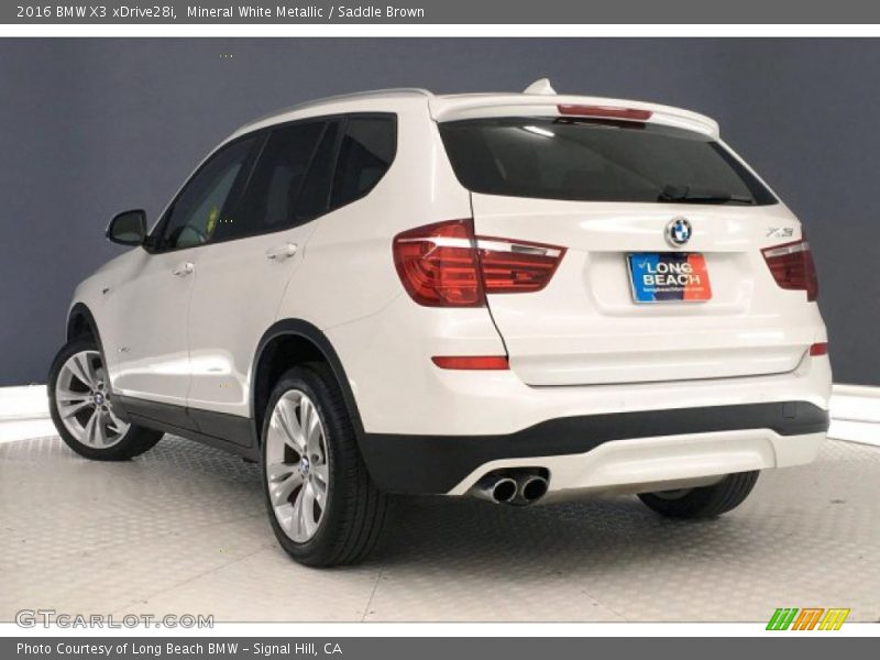 Mineral White Metallic / Saddle Brown 2016 BMW X3 xDrive28i