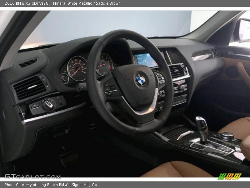 Mineral White Metallic / Saddle Brown 2016 BMW X3 xDrive28i