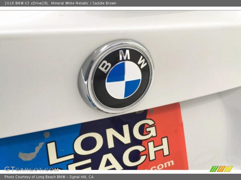 Mineral White Metallic / Saddle Brown 2016 BMW X3 xDrive28i