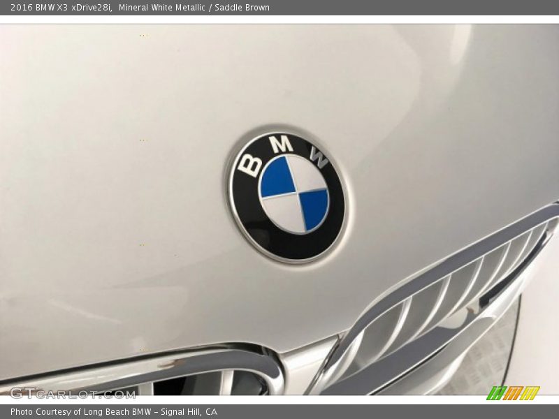Mineral White Metallic / Saddle Brown 2016 BMW X3 xDrive28i