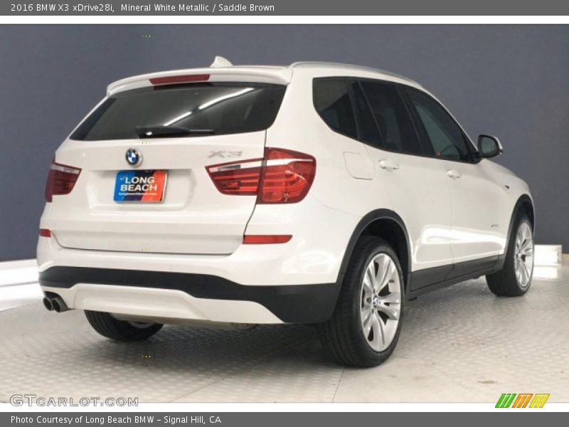 Mineral White Metallic / Saddle Brown 2016 BMW X3 xDrive28i