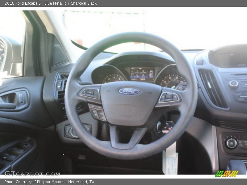 Blue Metallic / Charcoal Black 2018 Ford Escape S