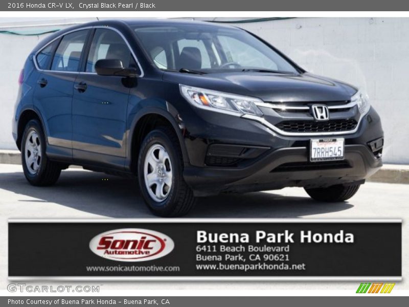 Crystal Black Pearl / Black 2016 Honda CR-V LX
