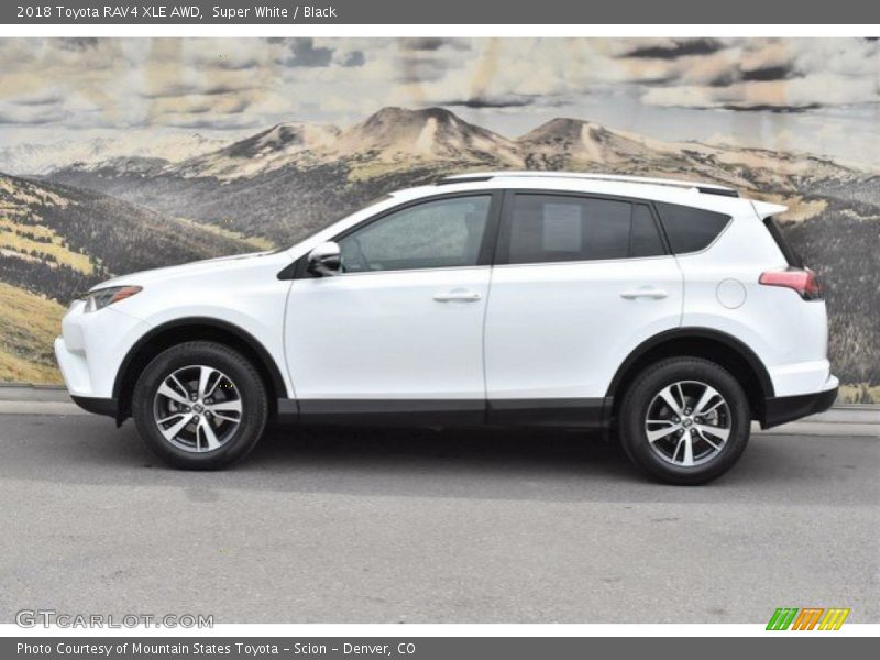 Super White / Black 2018 Toyota RAV4 XLE AWD