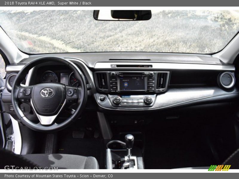 Super White / Black 2018 Toyota RAV4 XLE AWD