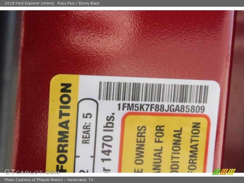 Ruby Red / Ebony Black 2018 Ford Explorer Limited
