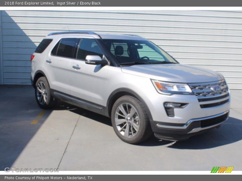 Ingot Silver / Ebony Black 2018 Ford Explorer Limited