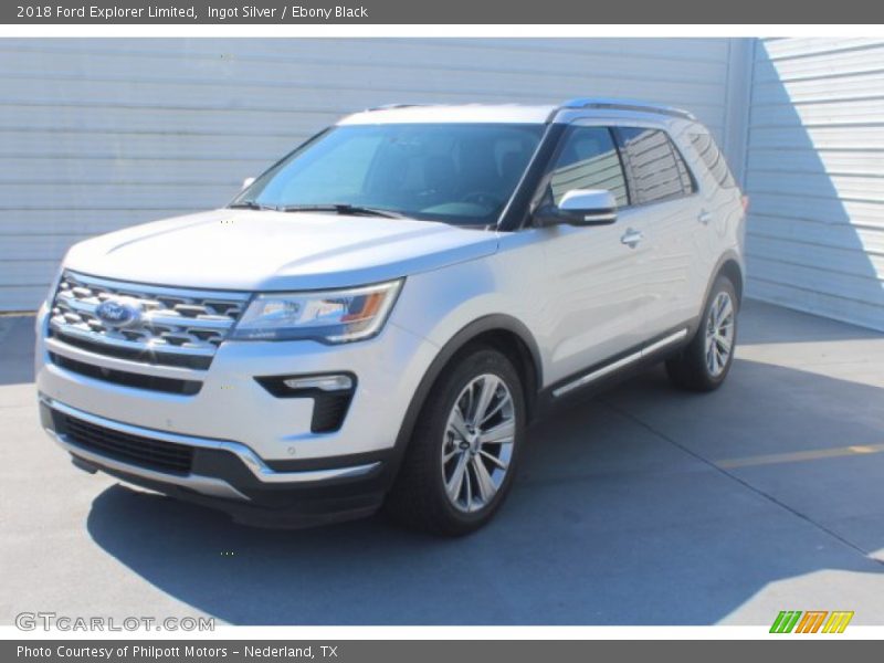 Ingot Silver / Ebony Black 2018 Ford Explorer Limited