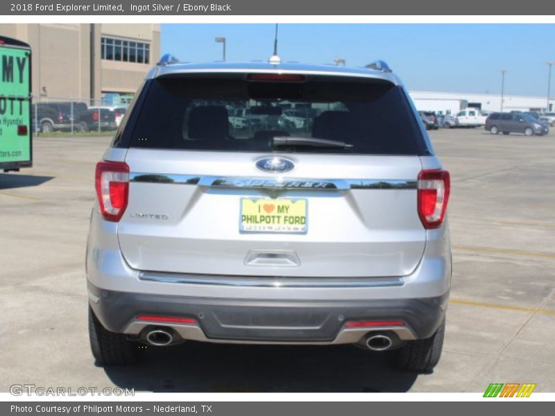 Ingot Silver / Ebony Black 2018 Ford Explorer Limited
