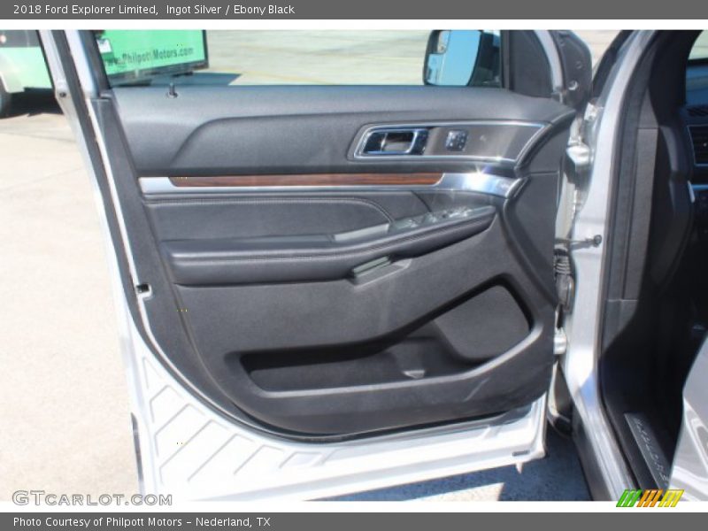 Ingot Silver / Ebony Black 2018 Ford Explorer Limited