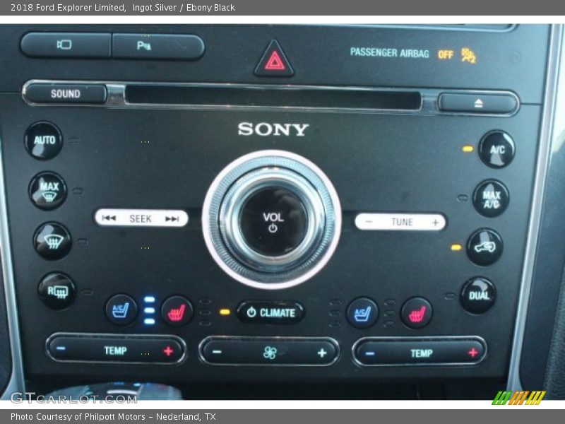 Ingot Silver / Ebony Black 2018 Ford Explorer Limited