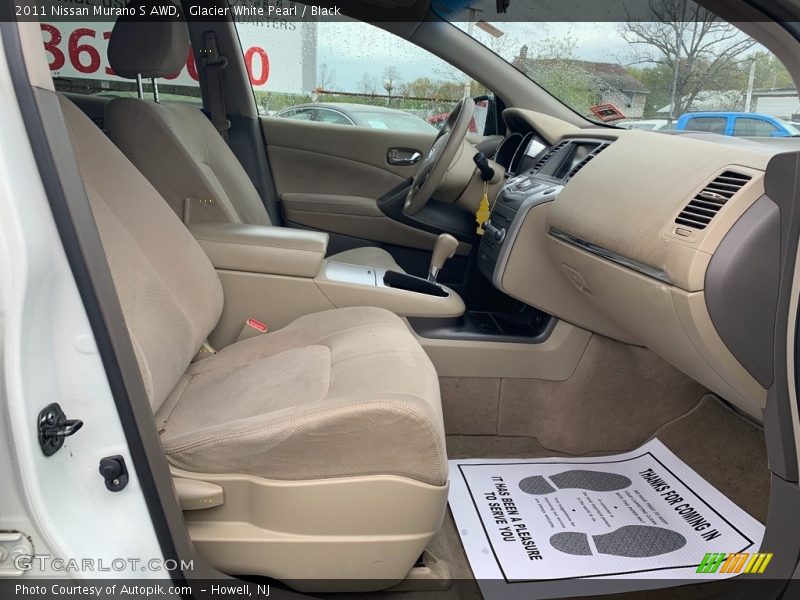 Glacier White Pearl / Black 2011 Nissan Murano S AWD