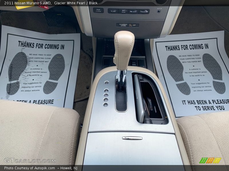 Glacier White Pearl / Black 2011 Nissan Murano S AWD