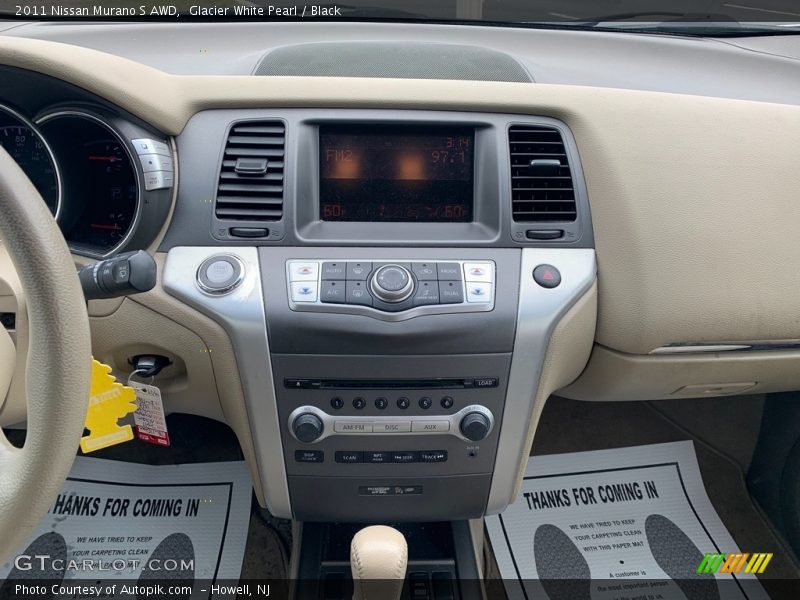 Glacier White Pearl / Black 2011 Nissan Murano S AWD